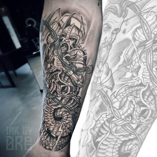 Tatovering udført hos Raven Ink